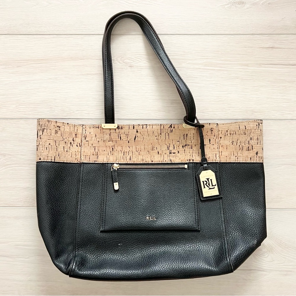 Ralph Lauren Paley Cork Tote in Black